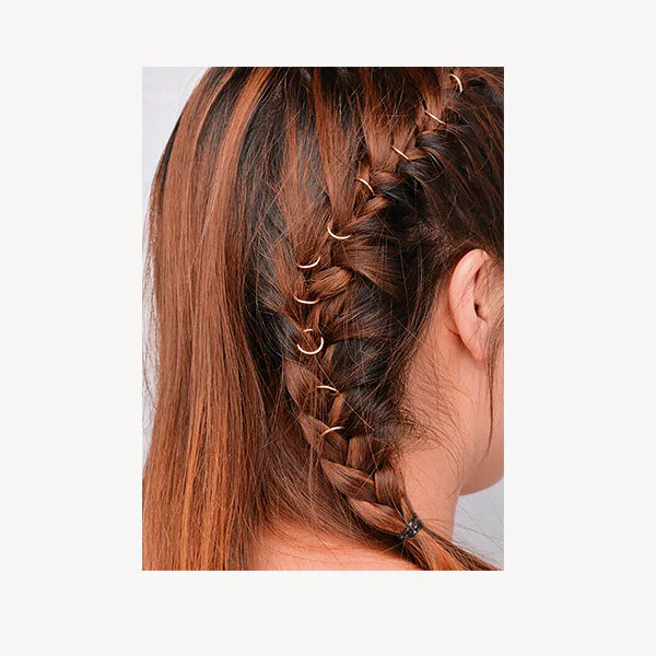 ANILLAS DECORATIVAS PARA EL CABELLO 10 UNDS