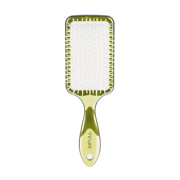 CEPILLO RAQUETA METALIZADO 22CM RACKET CHROME DORADO BIFULL