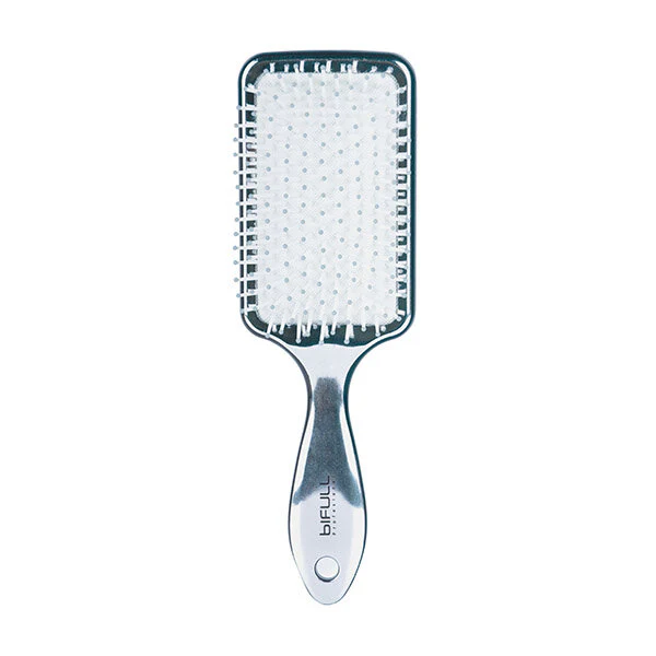 CEPILLO RAQUETA METALIZADO 22CM RACKET CHROME PLATA BIFULL