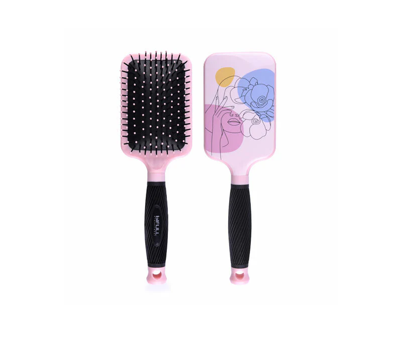 CEPILLO RAQUETA ROSA PASTEL SILHOUETTE BIFULL