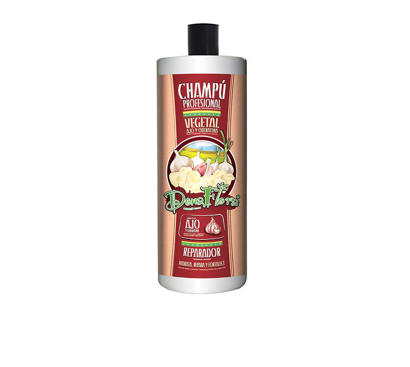 CHAMPÚ REPARADOR VEGETAL DE AJO Y KERATINA  1000ml