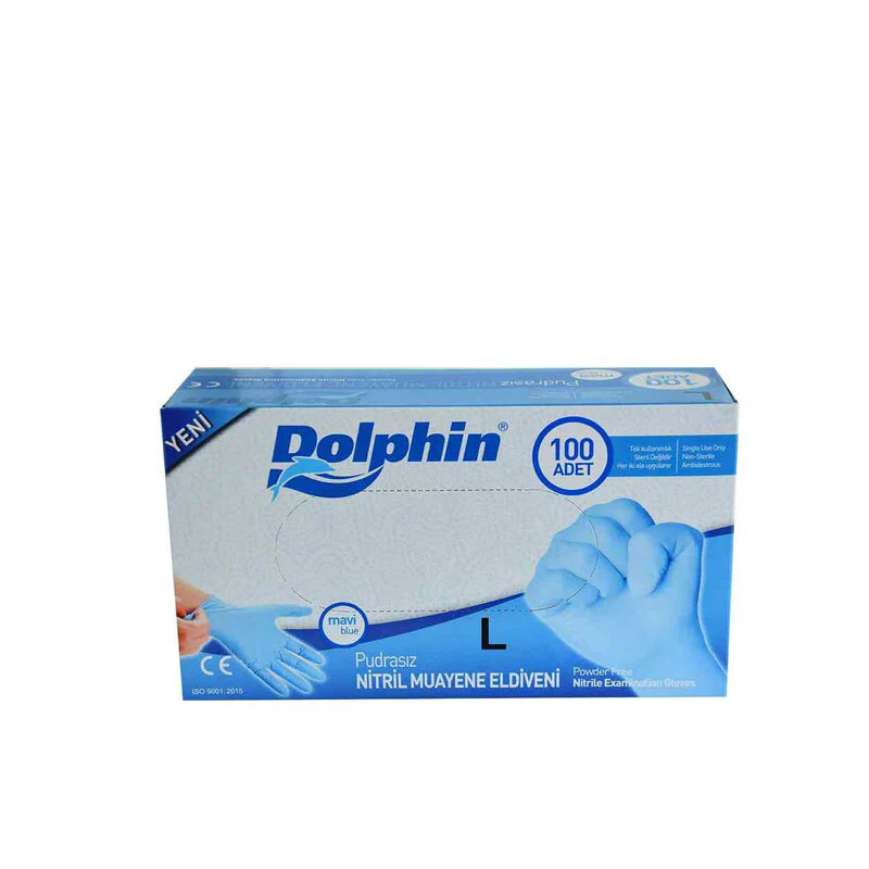 GUANTES NITRILO 100 UNIDADES TALLA L DOLPHIN
