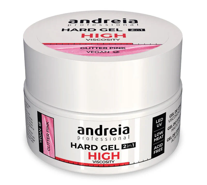 HARD GEL HIGH VISCOSITY GLITTER PINK 22GRS