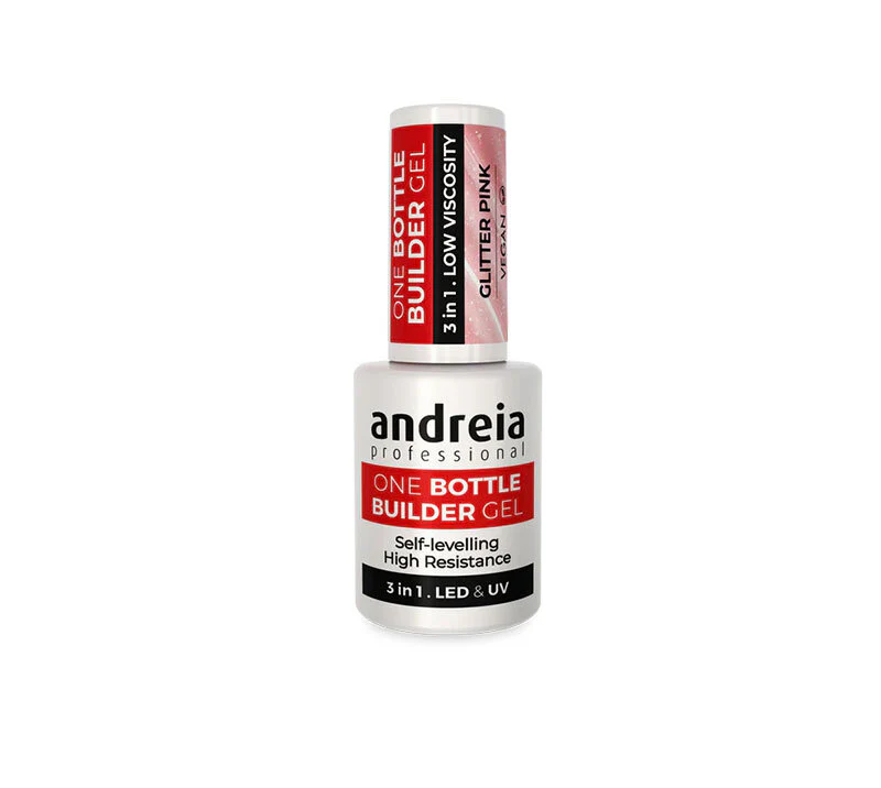 ONE BOTTLE BUILDER GEL GLITTER PINK